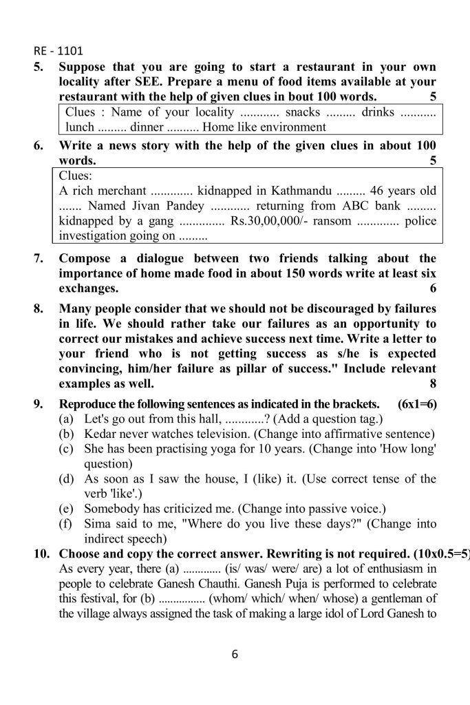 compulsory english model set 2 1 images 5 Hiexams